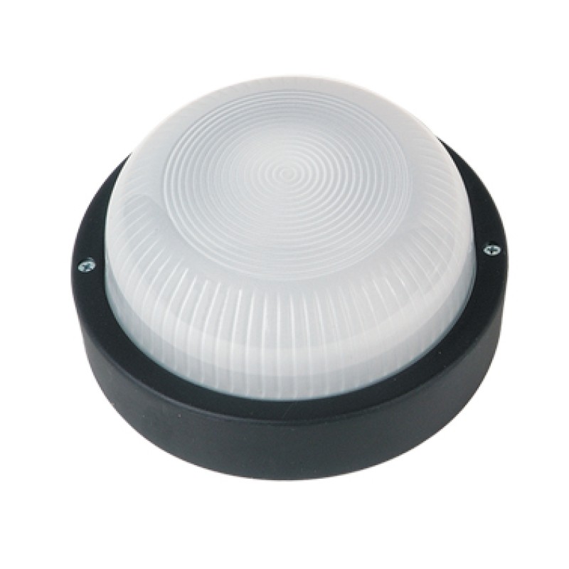 LIDO Φωτιστικό Πλαφονιέρα Πλαστική Εξωτερικού Χώρου 228 Μαύρο  