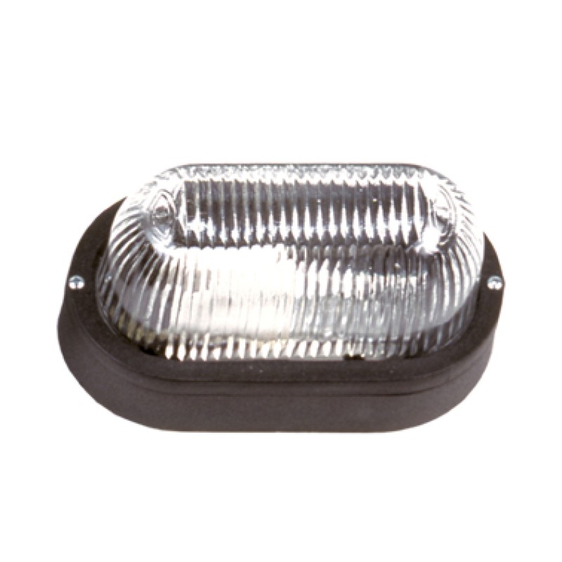 LIDO Φωτιστικό Πλαφονιέρα Πλαστική Εξωτερικού Χώρου 223 Μαύρο  