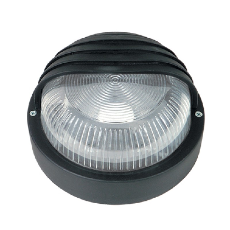 LIDO Φωτιστικό Πλαφονιέρα Πλαστική Εξωτερικού Χώρου 226 Μαύρο  