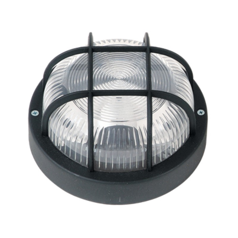 LIDO Φωτιστικό Πλαφονιέρα Πλαστική Εξωτερικού Χώρου 227 Μαύρο  