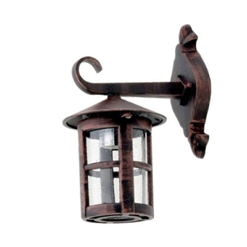 LIDO Απλίκα Τοίχου Αλουμινίου Εξ. Χώρου AL3551-1 Πατίνα Χαλκό