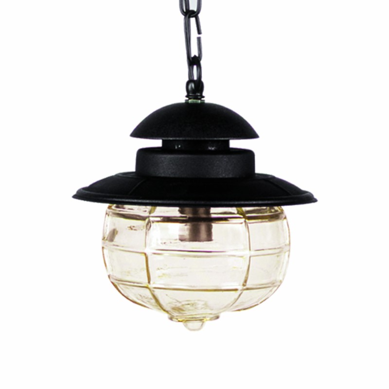 LIDO Φωτιστικό Πλαστικό Εξωτερικού Χώρου Κρεμαστό 1404 Μαύρο Κωδικός:101700 